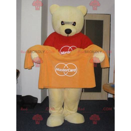 Very soft and cute yellow teddy bear mascot - Redbrokoly.com