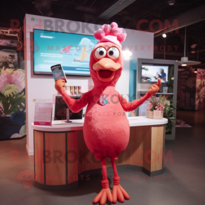 Rode flamingo mascotte...