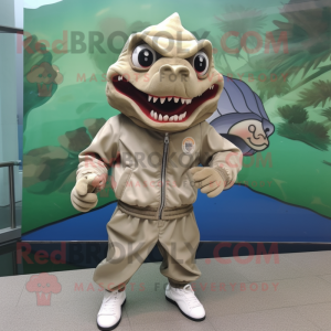 Beige Piranha mascotte...