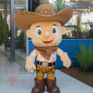 Beige cowboy mascotte...