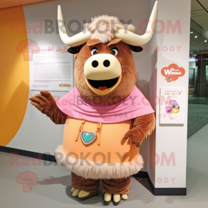 Peach Yak mascotte kostuum...