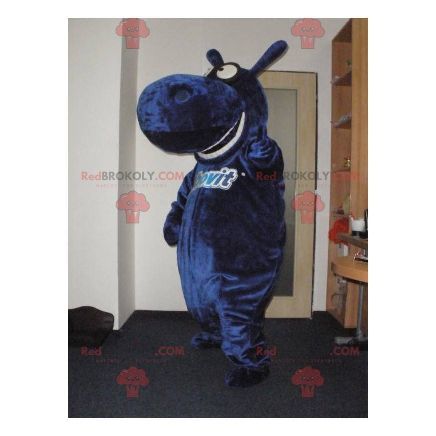 Giant and funny blue hippopotamus mascot - Redbrokoly.com