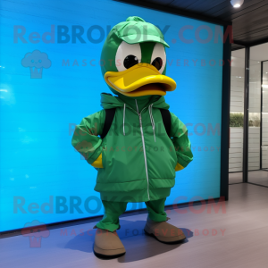Green Duck maskot kostym...