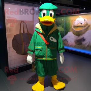 Green Duck mascotte kostuum...