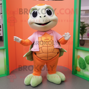 Peach Turtle maskot kostume...