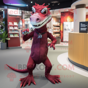 Maroon Lizard maskot...