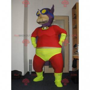 Mascota de Beerman superhéroe muy colorido - Redbrokoly.com