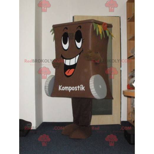 Mascotte bruine vuilnisbak - Redbrokoly.com