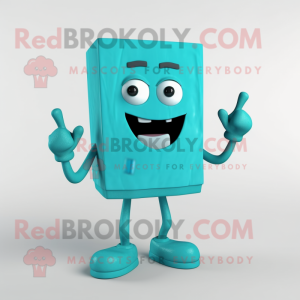 Cyan Television mascot costume character dressed with a Graphic Tee and Cummerbunds