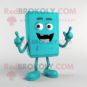 Cyan TV maskot drakt figur...