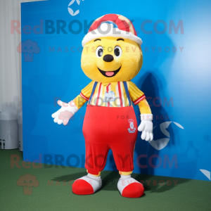 nan Soccer Goal mascot costume character dressed with a Vest and Berets