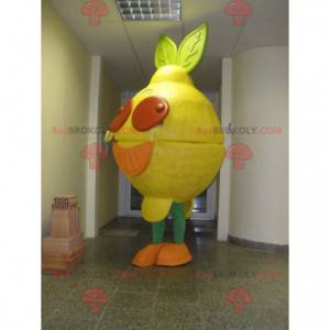 Giant and colorful yellow lemon mascot - Redbrokoly.com