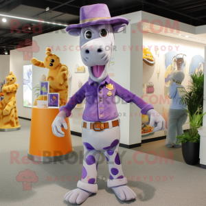 Lavendel Giraffe maskot...