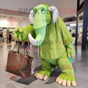 Lime Green Mammoth mascotte...