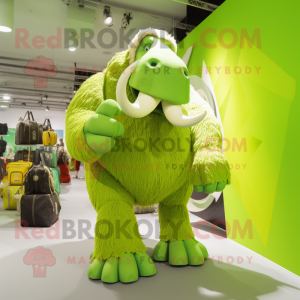 Lime Green Mammoth mascotte...