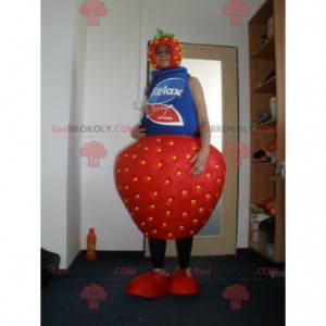 Mascotte de fraise de yaourt à la fraise. - Redbrokoly.com