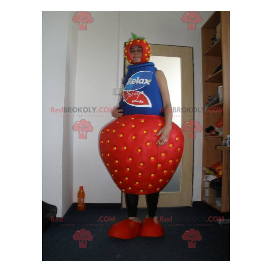 Erdbeer-Joghurt-Erdbeer-Maskottchen. - Redbrokoly.com