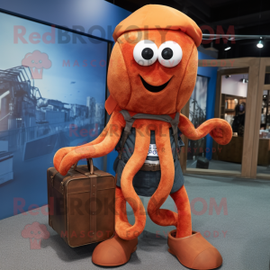 Rust Octopus maskot kostume...