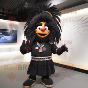 Black Chief maskot kostym...