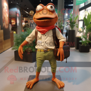 Rust Frog maskot kostym...