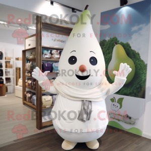 White Pear maskot kostym...