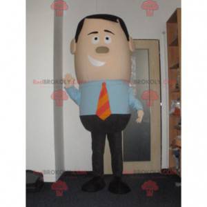 Mascota de hombre comercial en traje y corbata - Redbrokoly.com