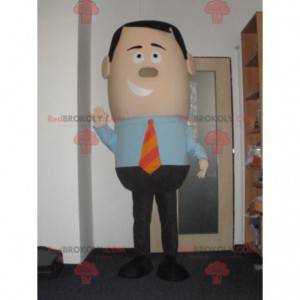 Mascotte d'homme de commercial en costume cravate -