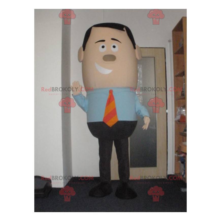 Mascota de hombre comercial en traje y corbata - Redbrokoly.com
