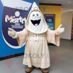 Cream Wizard mascot costume character dressed with a Hoodie and Ties
