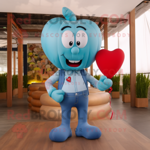Cyanfarbener Maskottchen...
