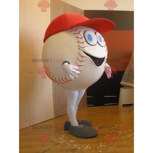 Obří bílý baseball maskot - Redbrokoly.com