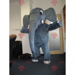 Zeer schattige grijze olifant mascotte - Redbrokoly.com