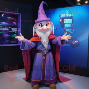 nan Wizard mascot costume character dressed with a Blouse and Headbands