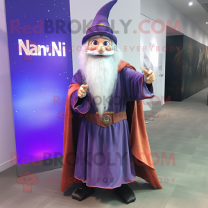 nan Wizard mascot costume character dressed with a Blouse and Headbands