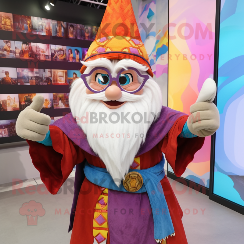 nan Wizard mascot costume character dressed with a Blouse and Headbands nan Wizard mascot costume character dressed with a Blouse and Headbands