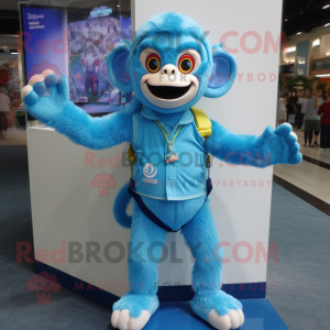 Sky Blue Monkey mascotte...