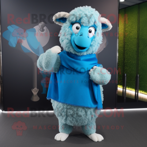 Cyan Merino Sheep mascotte...