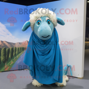 Cyan Merino Sheep mascotte...