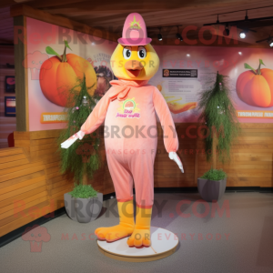 Peach Hens mascotte kostuum...
