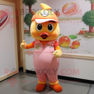 Peach Hens maskot kostume...
