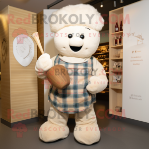 Beige säckpipa maskot...