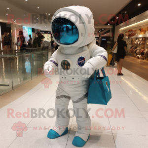 nan Astronaut mascot costume character dressed with a Blouse and Tote bags