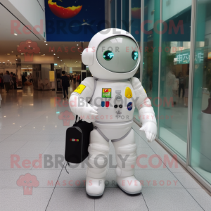 nan Astronaut mascot costume character dressed with a Blouse and Tote bags