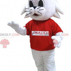 Mascote gato coelho branco da marca Mialich - Redbrokoly.com