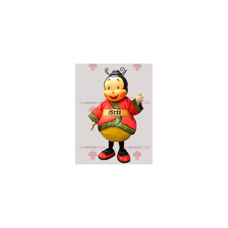 Asijské včelí maskot oblečený v barevné oblečení - Asijské včelí maskot oblečený v barevné oblečení -