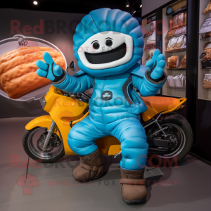 Cyan Croissant maskot...