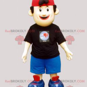 Tenåringsgutt maskot med hette - Redbrokoly.com