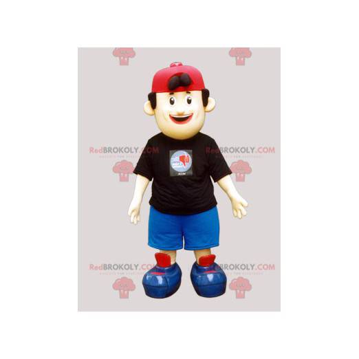 Mascota del muchacho adolescente con una gorra - Redbrokoly.com