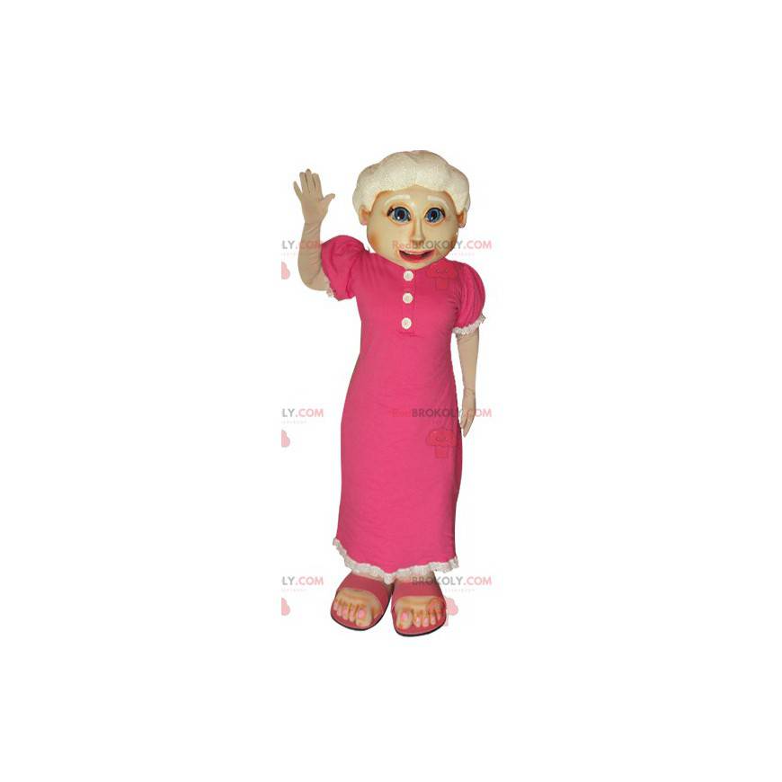 Mascotte van de oude dame. Grootmoeder mascotte - Redbrokoly.com