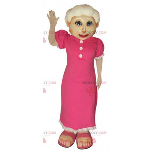 Mascotte van de oude dame. Grootmoeder mascotte - Redbrokoly.com